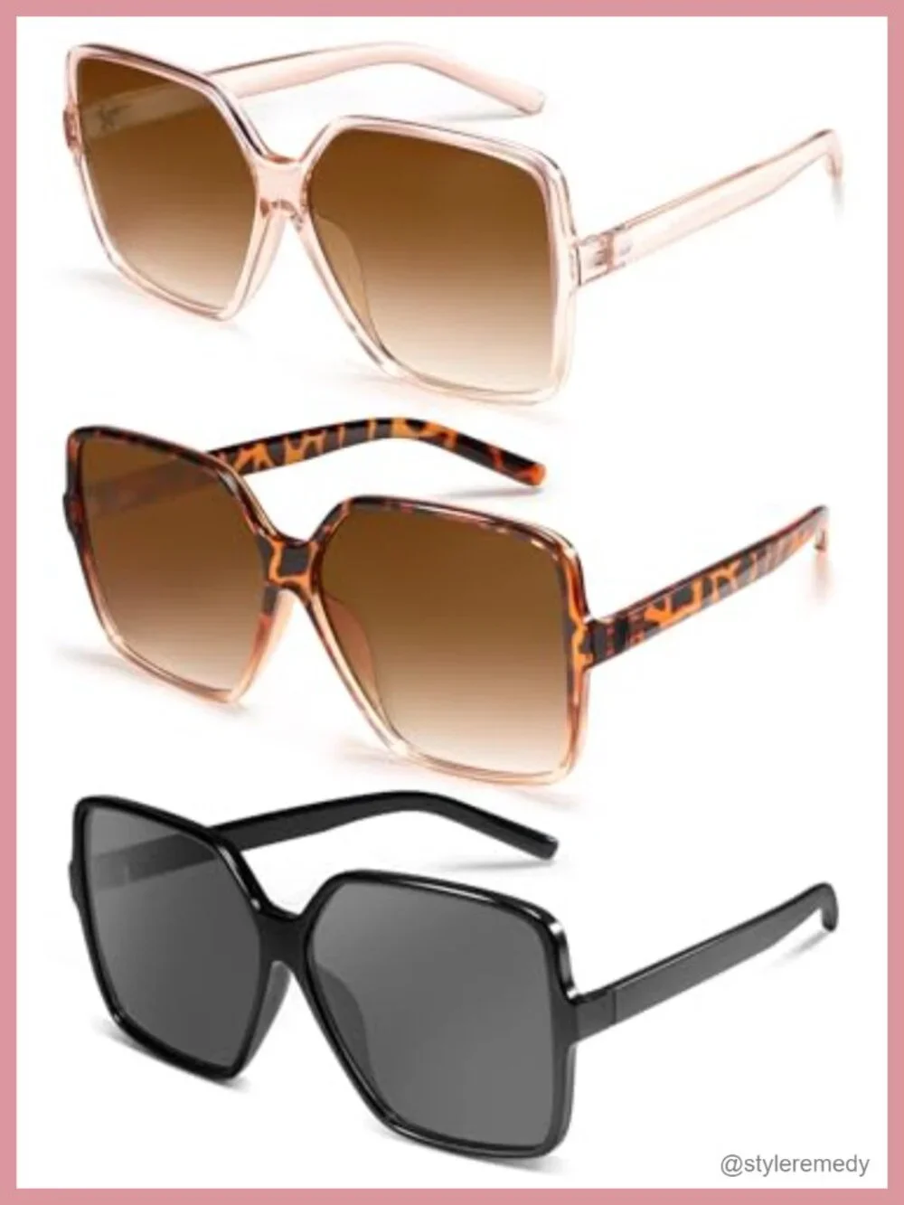 Oversized Square Sunglasses Women UV400 Protection Trendy Shades Large
